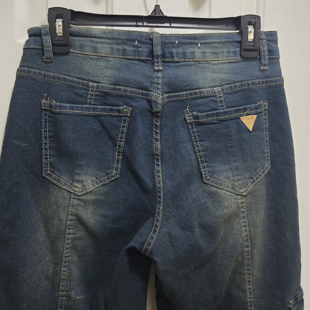 Celebrity Ace Dark Blue Jeans Relaxed Fit Denim Cargo Juniors Size 11 NWOT - Picture 5 of 6